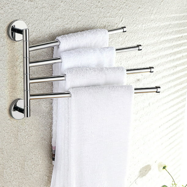 180° Rotating Bathroom Towel Bar Towel Rail Rack Bath Holder Stainless Steel